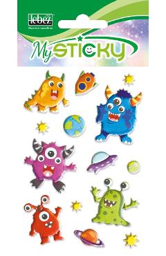 Imaginea produsului 'Stickere decorative. My sticky 3D. Monștri'