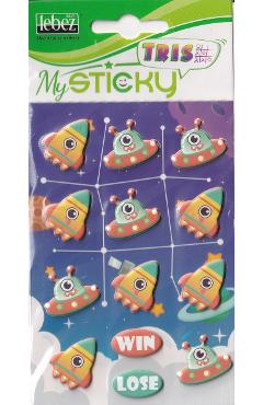 Imaginea produsului 'Stickere decorative X și 0. Racheta și OZN'
