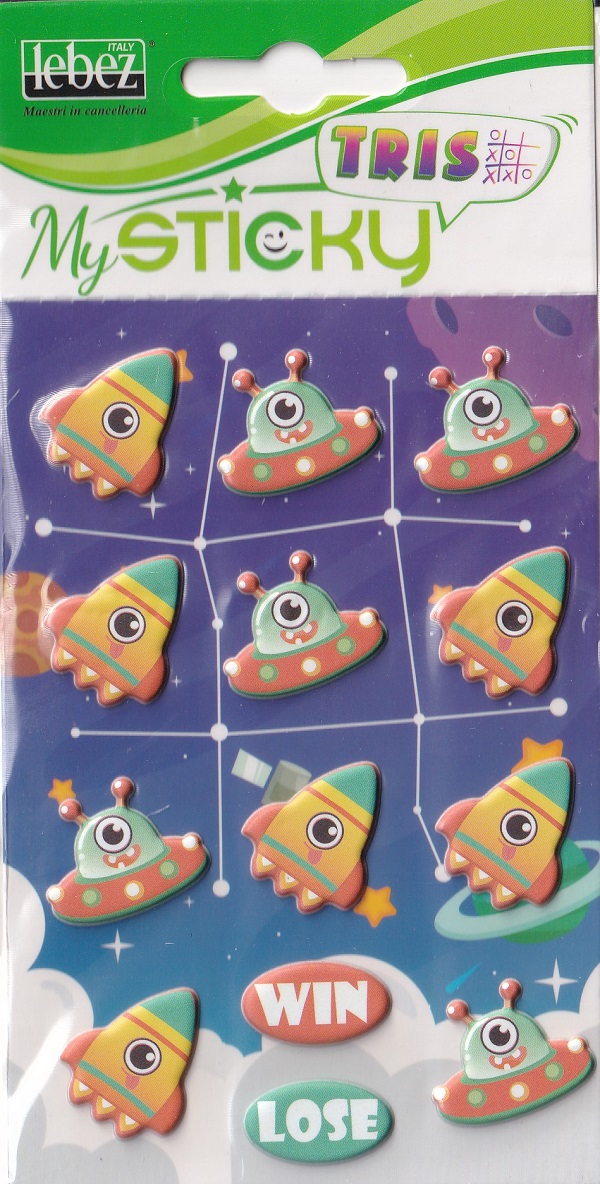 Imaginea produsului 'Stickere decorative X și 0. Racheta și OZN'