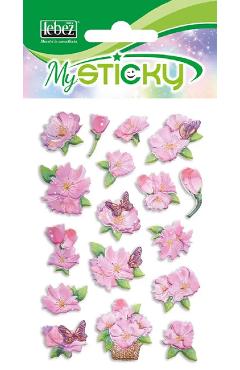Imaginea produsului 'Stickere decorative. My sticky 3D. Flori roz'