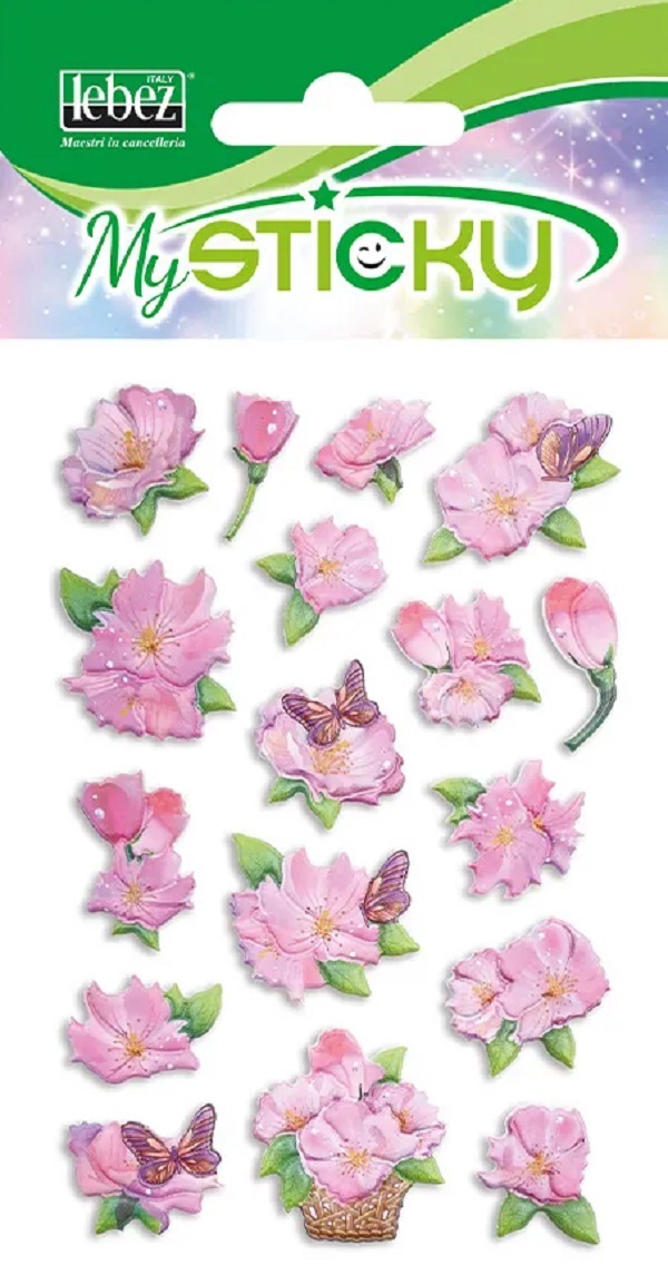 Imaginea produsului 'Stickere decorative. My sticky 3D. Flori roz'