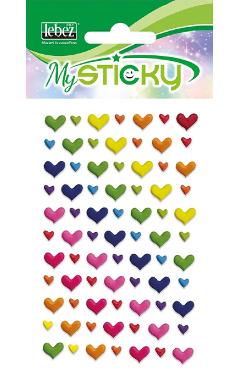 Imaginea produsului 'Stickere decorative. My sticky 3D. Inimioare curcubeu'