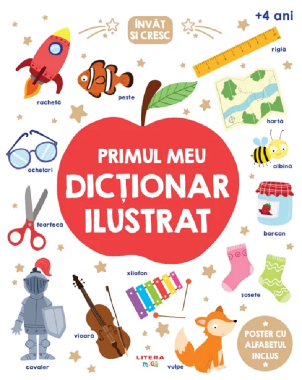 Coperta cărții 'Învăț și cresc. Primul meu dicționar ilustrat'