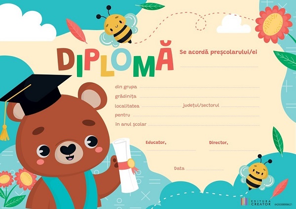 Coperta cărții 'Diplomă grădiniță. Ursuleț'