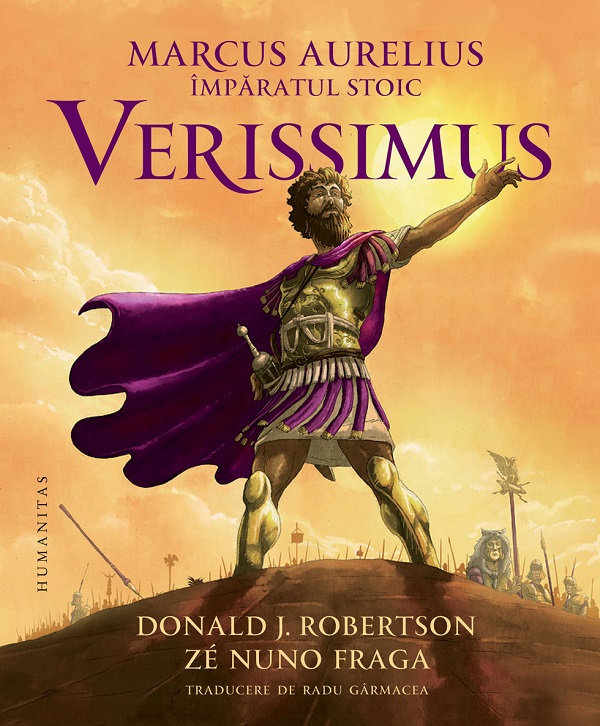 Coperta cărții 'Marcus Aurelius, imparatul stoic: Verissimus. Roman grafic - Donald J. Robertson'