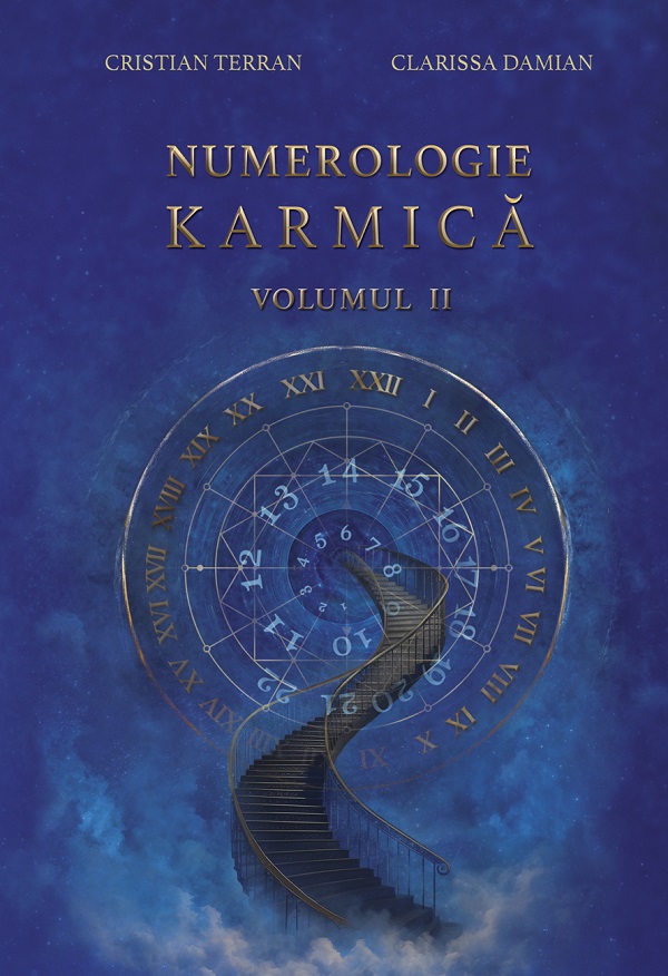 Coperta cărții 'Numerologie karmică Vol.2 - Cristian Terran, Clarissa Damian'