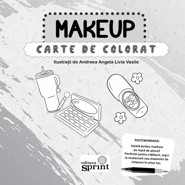 Coperta cărții 'Carte de colorat. Makeup'