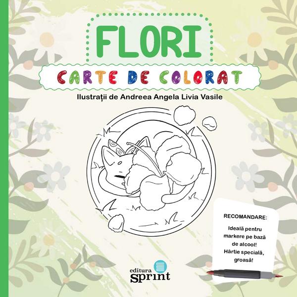 Coperta cărții 'Carte de colorat. Flori'