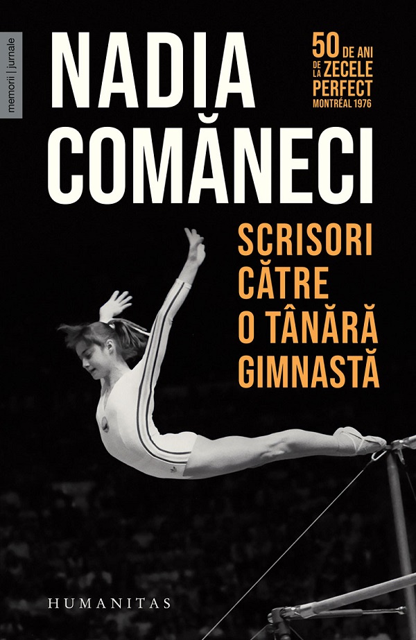 Coperta cărții 'Scrisori către o tânără gimnastă - Nadia Comăneci'