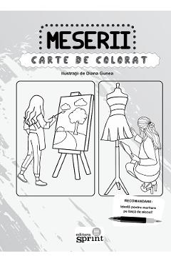 Carte de colorat A4. Meserii