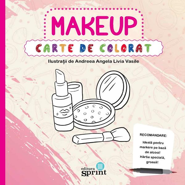 Coperta cărții 'Carte de colorat. Makeup'
