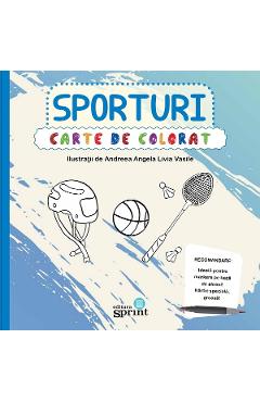 Carte de colorat. Sporturi