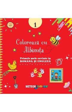 Coloreaza cu Albinuta. Primele mele cuvinte in romana si engleza. 1