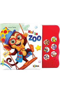 Coperta cărții 'Carte cu sunete. Hai la zoo - Inesa Tăutu'