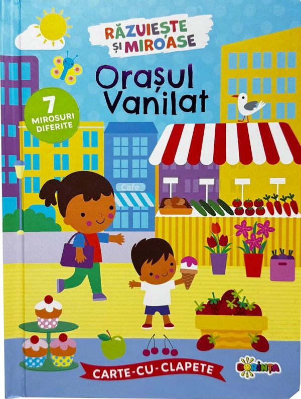 Coperta cărții 'Orașul vanilat. Carte cu clapete. Răzuiește și miroase! - Holly Morris'