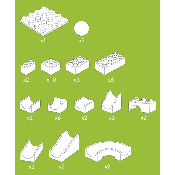 Joc de constructie. Marble Run. 45 piese