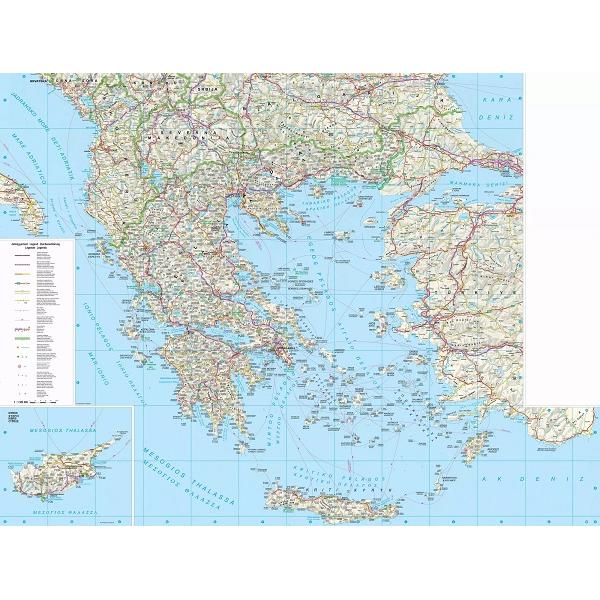 Harta. Greece, Albania