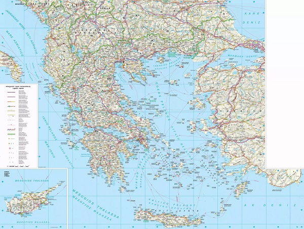 Coperta cărții 'Hartă. Greece, Albania'