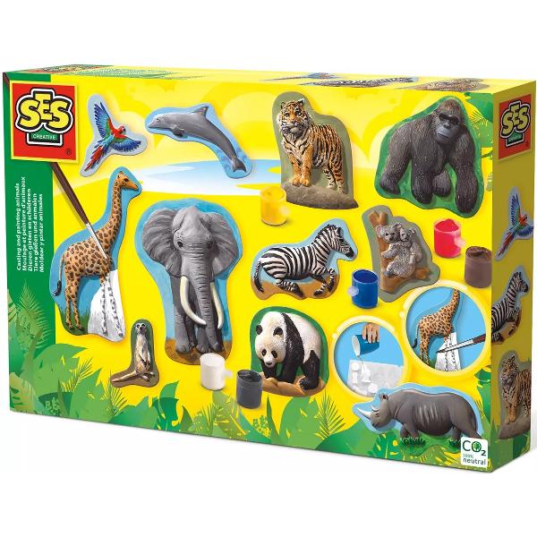 Set creativ: Mulaj si pictura. Animale