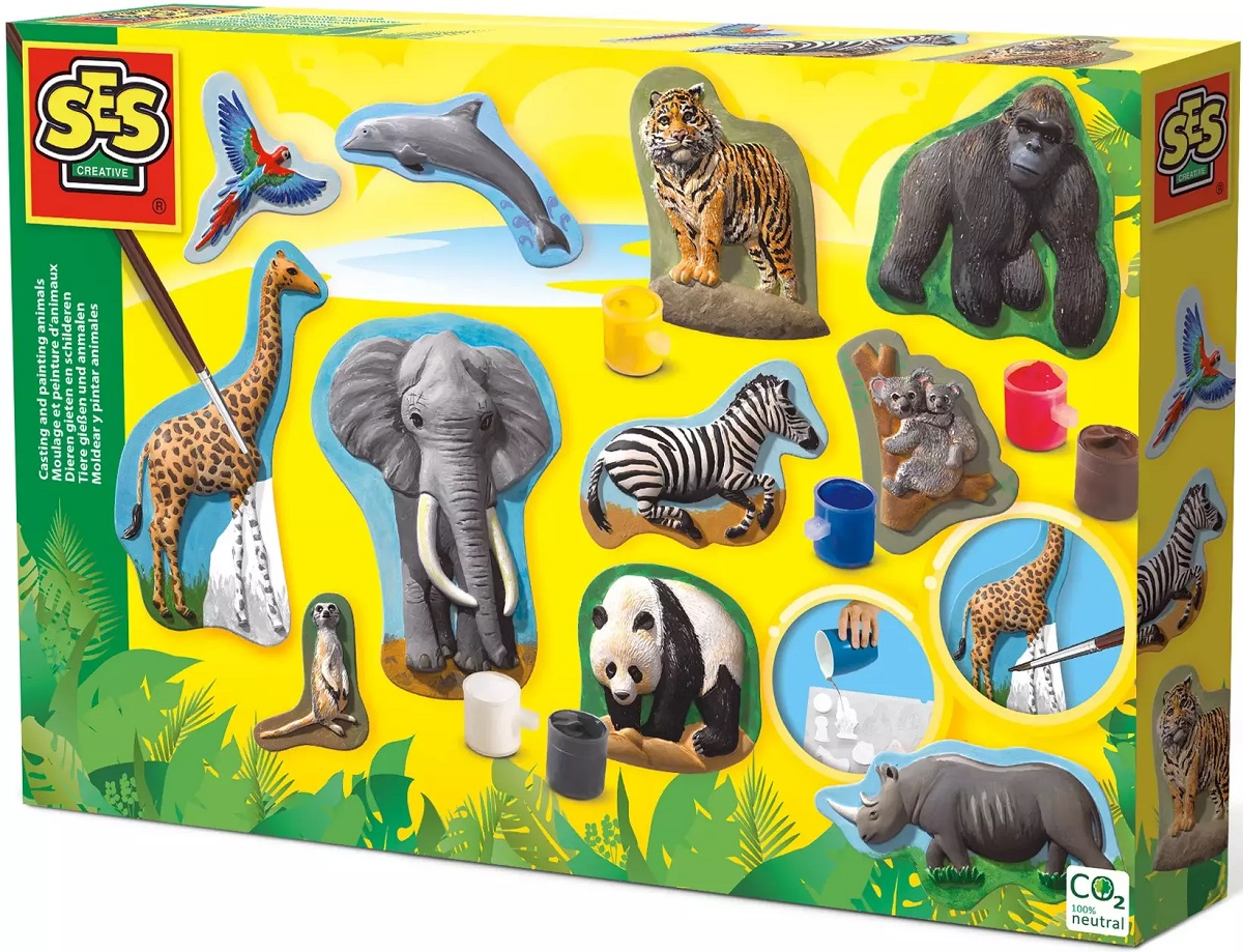 Imaginea produsului 'Set creativ: Mulaj și pictură. Animale'