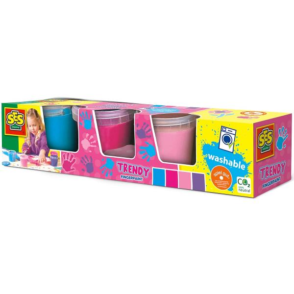 Set acuarele trendy pentru degete 4 buc