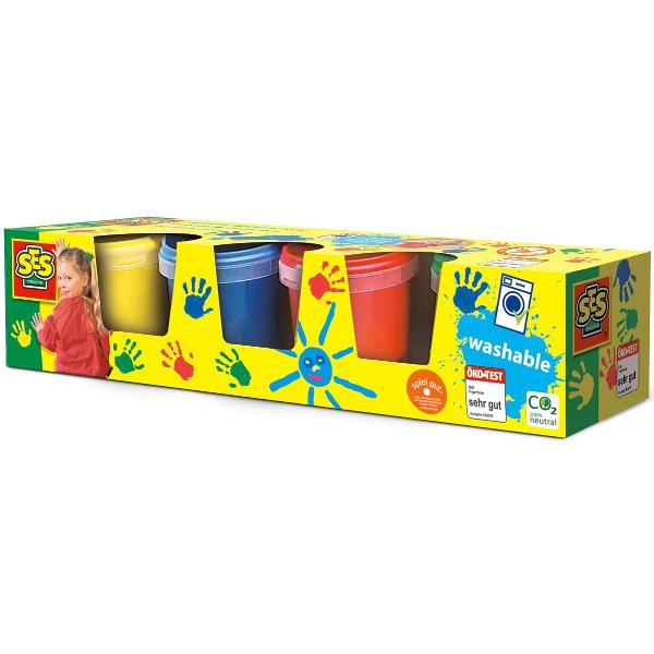 Set acuarele pentru degete 4 buc