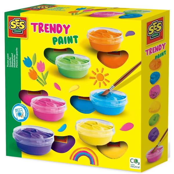 Set acuarele pasta culori trendy. Guasa