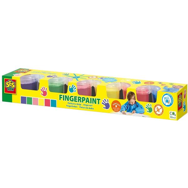 Set acuarele pentru degete 6 buc