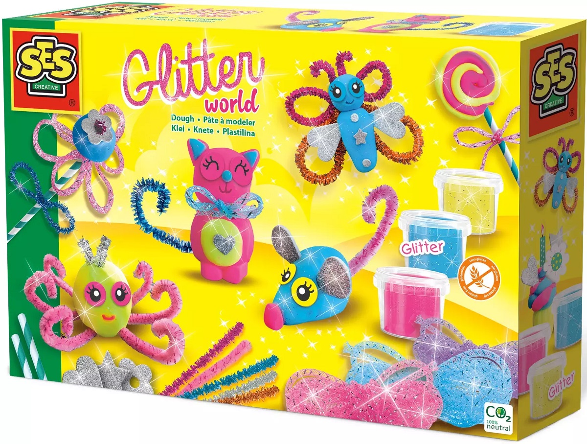 Imaginea produsului 'Set creativ plastilină: Glitter World'