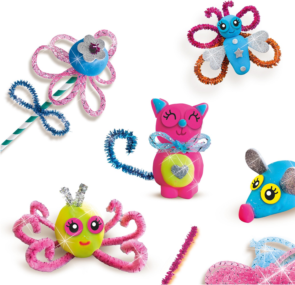 Imaginea produsului 'Set creativ plastilină: Glitter World'