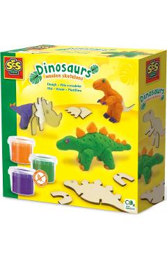 Imaginea produsului 'Set creativ plastilină: Dinosaurs Wooden Skeletons'