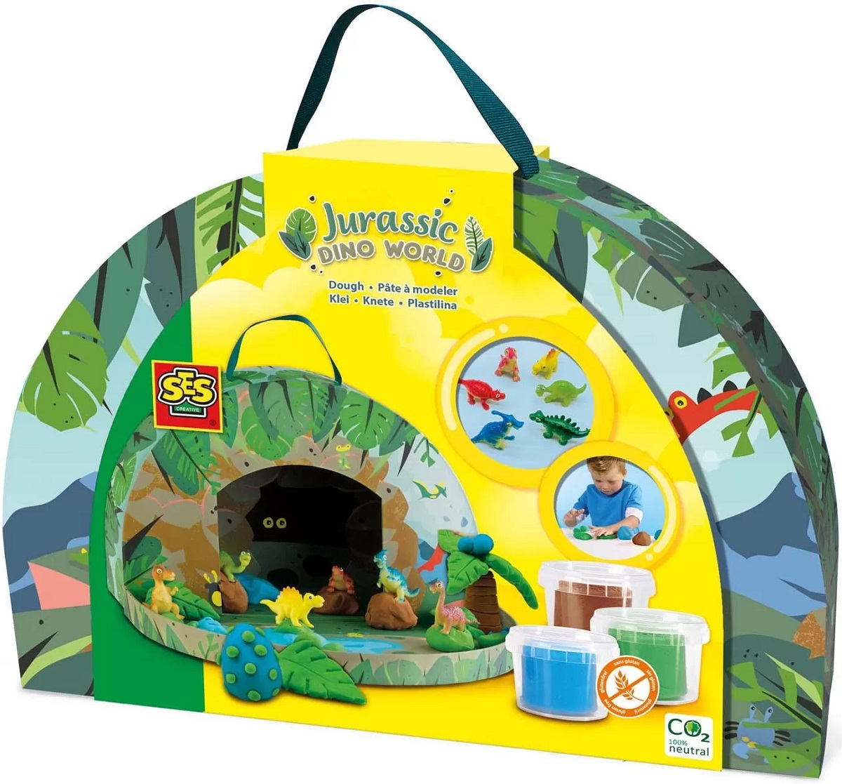 Imaginea produsului 'Plastilină în geantă tematică. Jurassic Dino World'