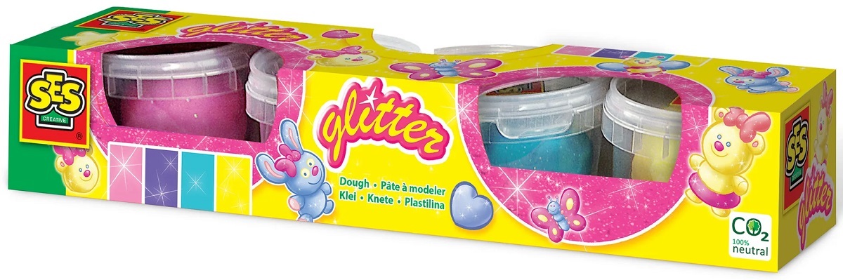Imaginea produsului 'Set plastilină cu glitter 4 buc'