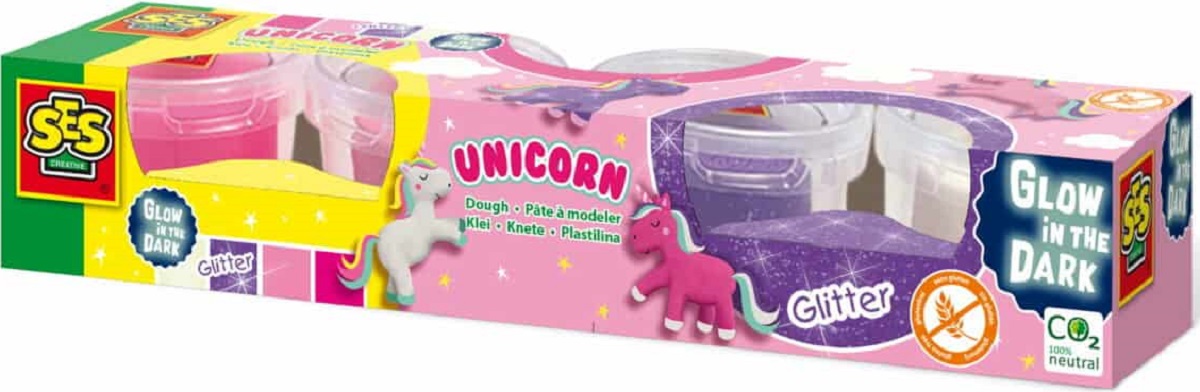 Imaginea produsului 'Set plastilină. Unicorn Glitter și Glow in the dark'