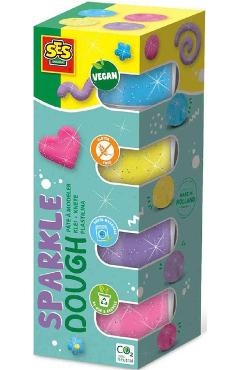 Imaginea produsului 'Set plastilină vegană cu sclipici'
