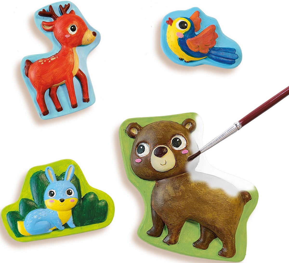 Imaginea produsului 'Set creativ: Mulaj și pictură. Animale din pădure'