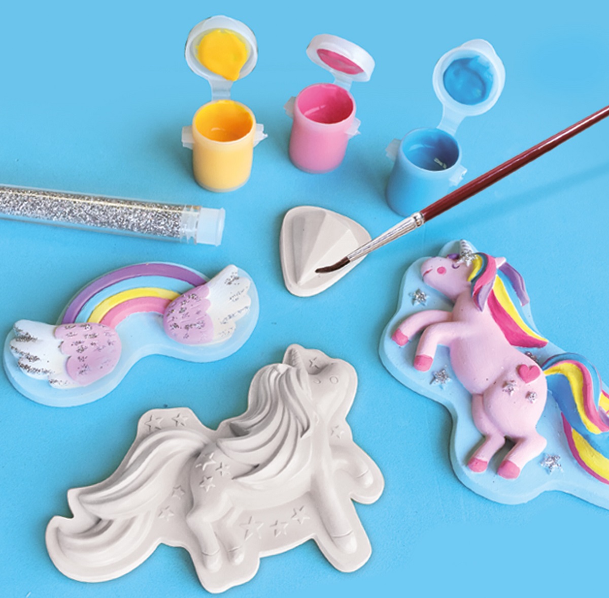Imaginea produsului 'Set creativ: Mulaj și pictură. Unicorni'