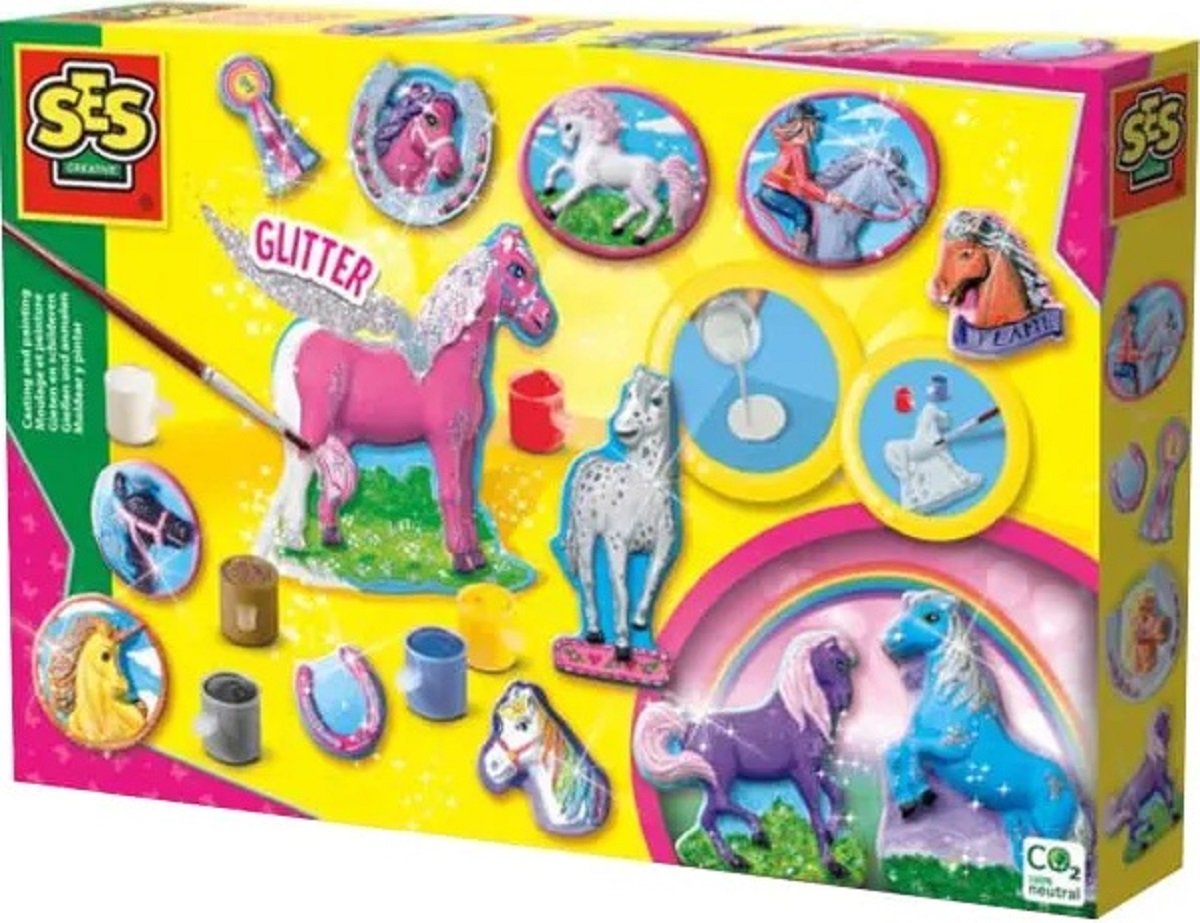 Imaginea produsului 'Set creativ: Mulaj și pictură. Cai fantezie'