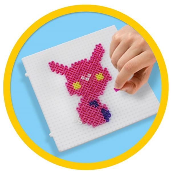 Joc creativ. Set margele de calcat. Funpins animale cu glitter