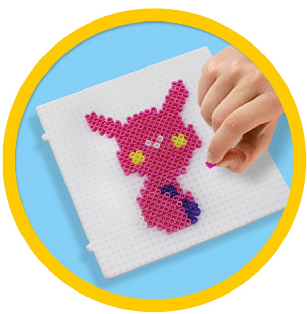 Imaginea produsului 'Joc creativ. Set mărgele de călcat. Funpins animale cu glitter'