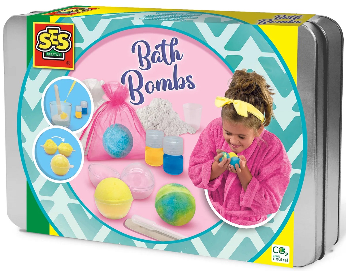 Imaginea produsului 'Set creativ: Bombe de baie în cutie metalică'