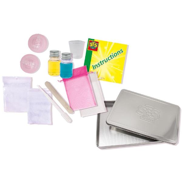 Set creativ: Bombe de baie in cutie metalica