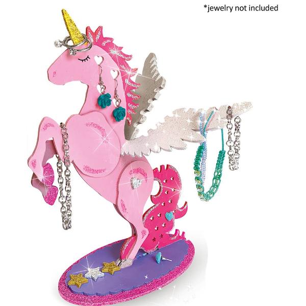 Suport din lemn pentru bijuterii: Unicorn