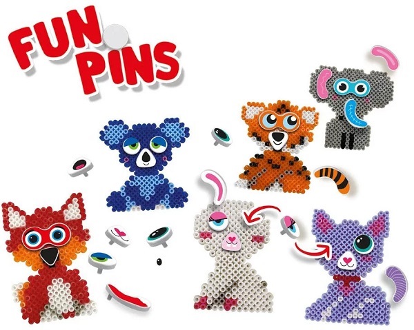 Imaginea produsului 'Joc creativ. Set mărgele de călcat. Funpins animale'