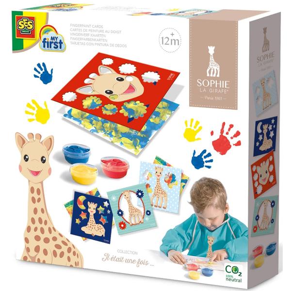 Set acuarele pentru degete. Girafa Sophie