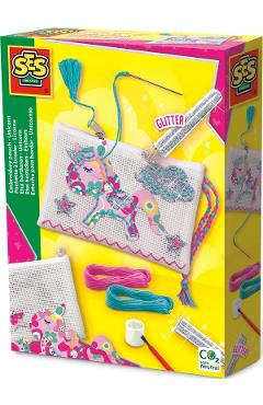 Imaginea produsului 'Set creativ: Gentuță brodată. Unicorn'