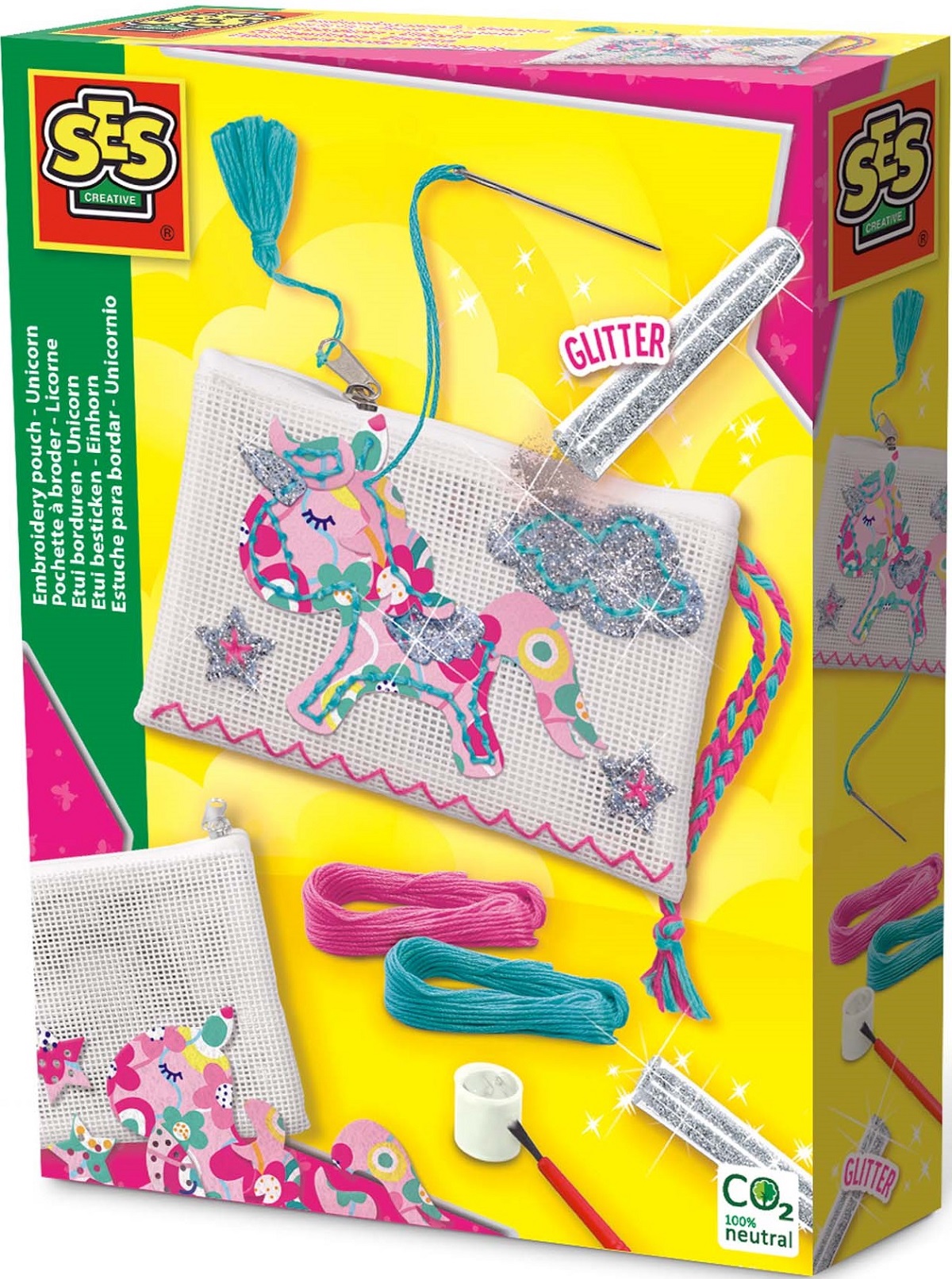 Imaginea produsului 'Set creativ: Gentuță brodată. Unicorn'