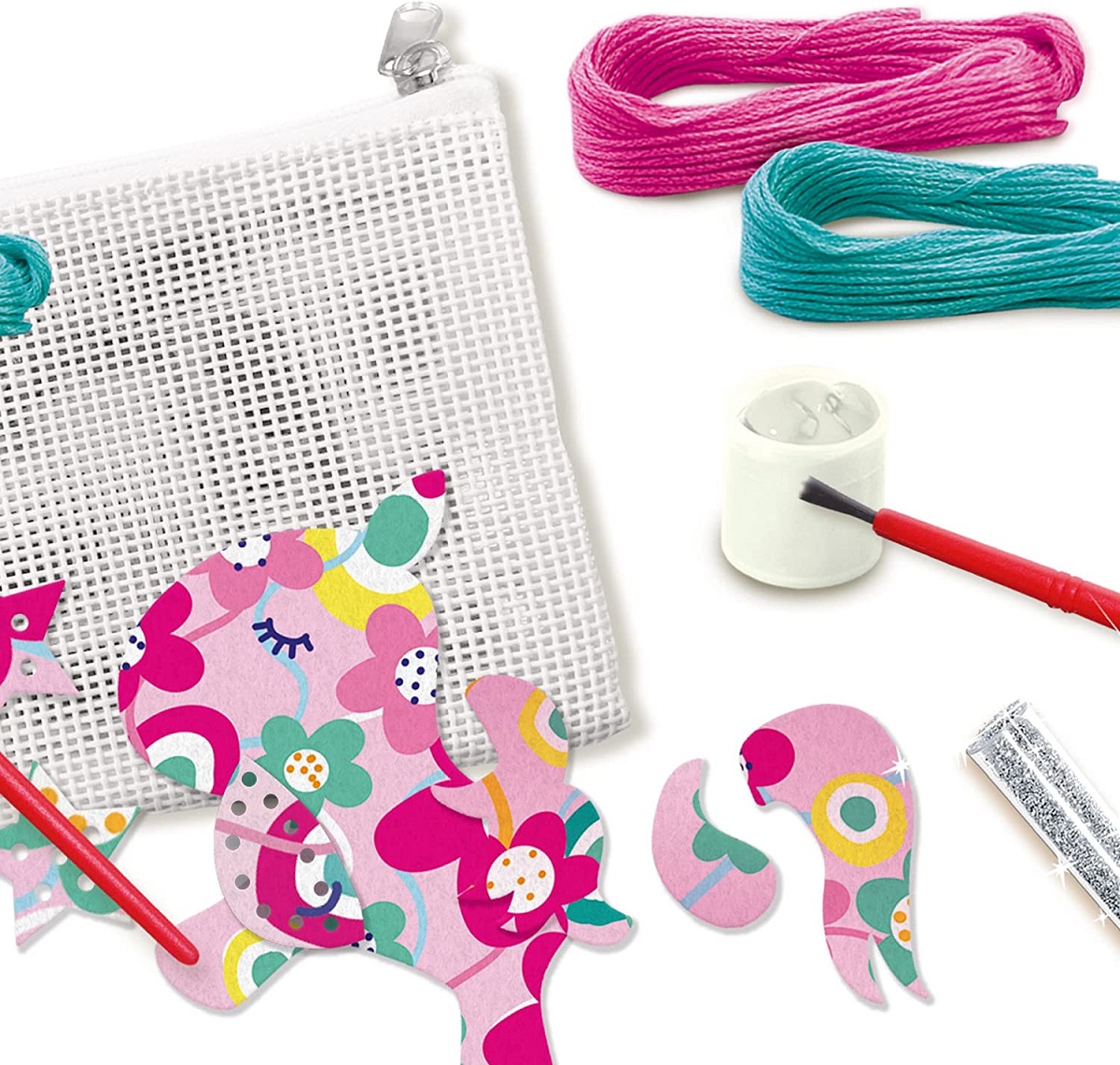 Imaginea produsului 'Set creativ: Gentuță brodată. Unicorn'