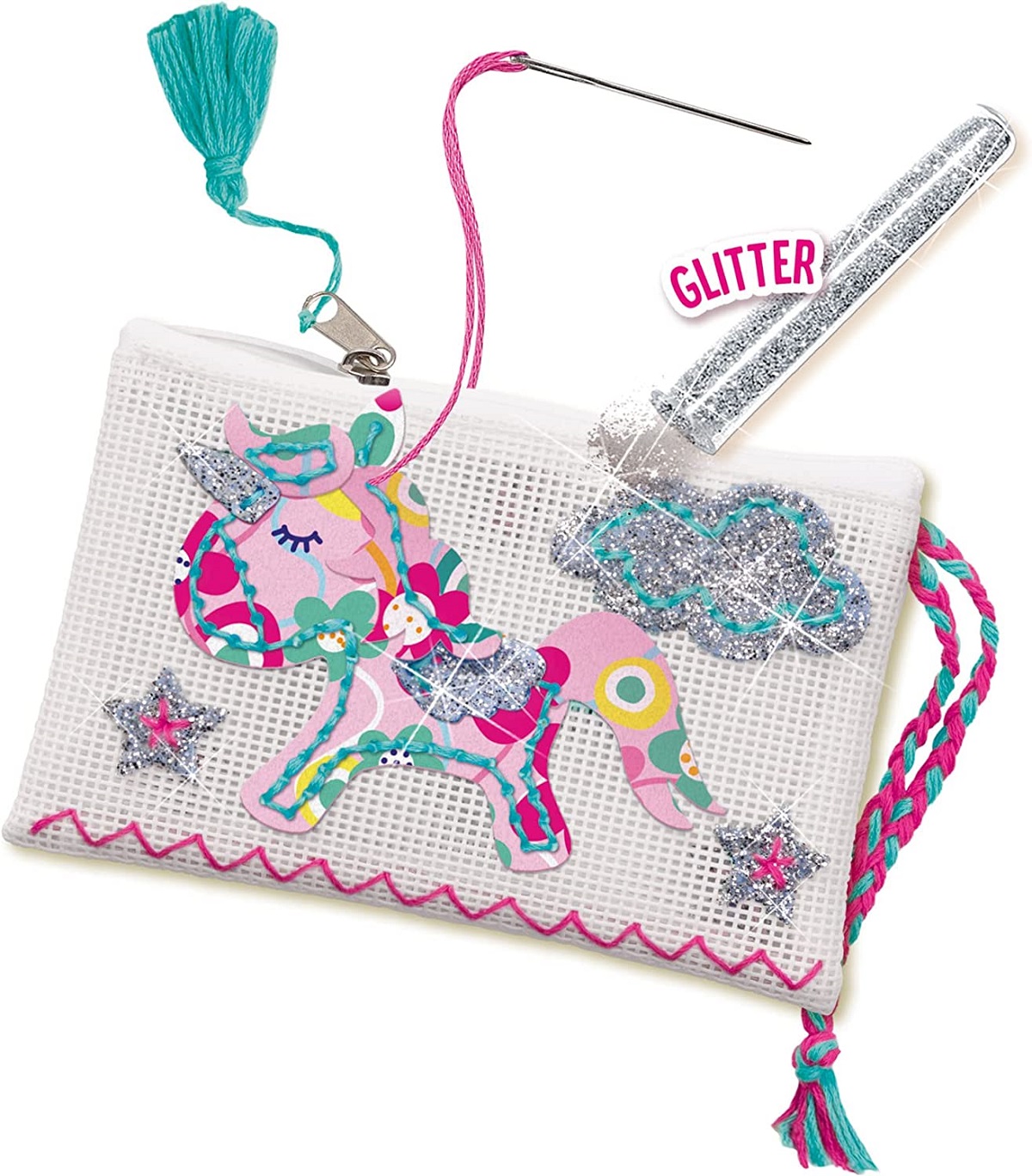 Imaginea produsului 'Set creativ: Gentuță brodată. Unicorn'