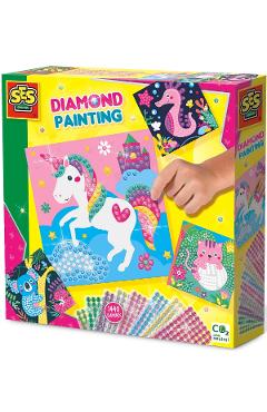 Imaginea produsului 'Set creativ: Pictură cu diamante. Animale fericite'
